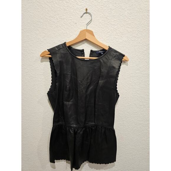 Madewell Tops - Leather blouse Madewell Black size S